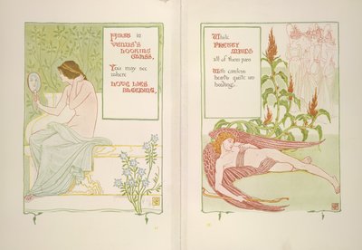Miroir de Vénus et servantes - Walter Crane