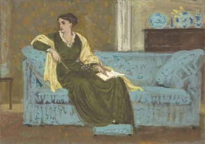 Femme assise sur un canapé, 1865-1915 - Walter Crane