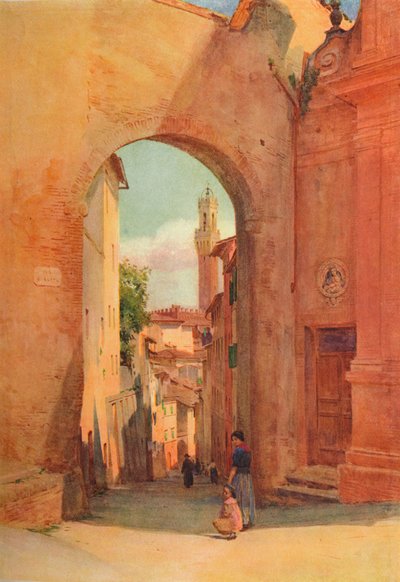 Arco Di S. Giuseppe, Sienne, vers 1900 1913 - Walter Frederick Roofe Tyndale