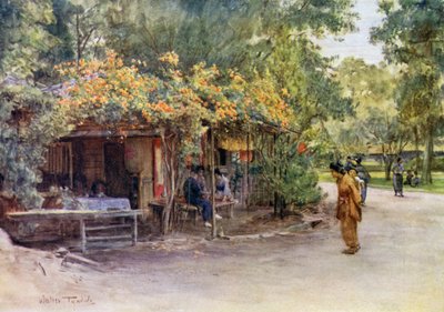 Tonnelle couverte de bignonia, parc Maruyama, Kyoto - Walter Frederick Roofe Tyndale