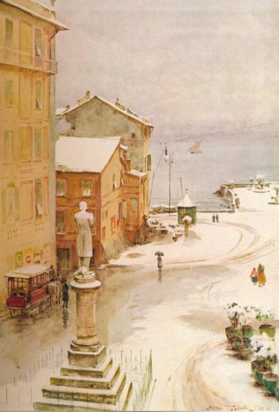 Piazza Mazzini, S. Margherita, vers 1910, 1912 - Walter Frederick Roofe Tyndale