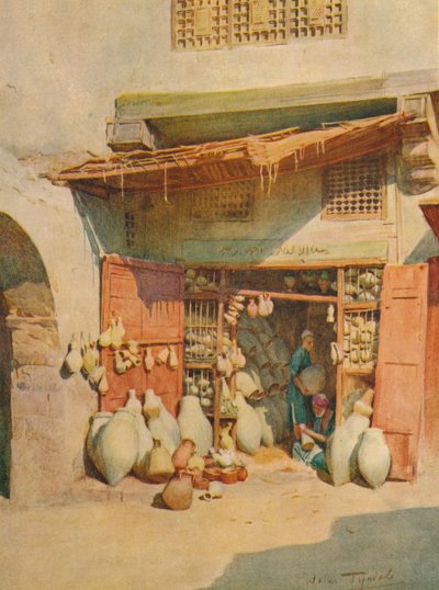 Bazar de poterie dans un village du Nil - Walter Frederick Roofe Tyndale
