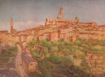 Sienne : Une ville sur une colline, vers 1900-1913 - Walter Frederick Roofe Tyndale