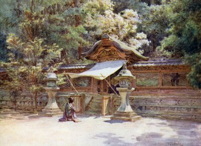 Clôture et porte du temple, Higashi Otani, Kyoto - Walter Frederick Roofe Tyndale