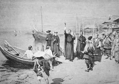 Le débarquement de Saint François Xavier à Kagoshima - Walter Frederick Roofe Tyndale