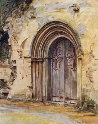 La Nouvelle Forêt : La porte du réfectoire, abbaye de Beaulieu - Walter Frederick Roofe Tyndale