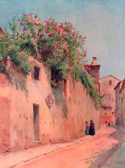 Via Delle Sperandie, Sienne (lithographie couleur) - Walter Frederick Roofe Tyndale