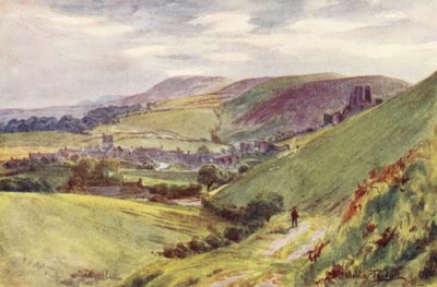 Wessex : Château de Corfe depuis Nine Barrow Down - Walter Frederick Roofe Tyndale