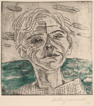 Homme à la mer, autoportrait - Walter Gramatte