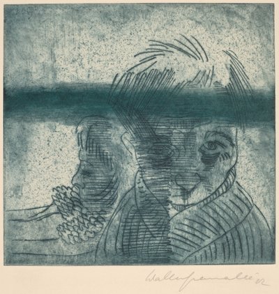 Le couple, autoportrait avec femme - Walter Gramatte