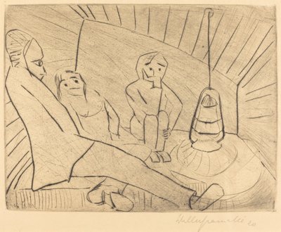 Trois Personnes dans un Atelier, 1920 - Walter Gramatte