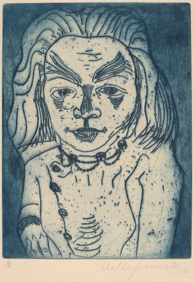 Femme avec un collier - Walter Gramatte