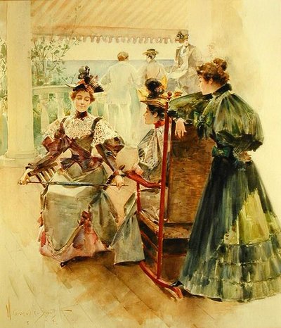 Sur la véranda - Walter Granville Smith