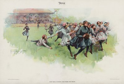Le football est tellement chic, vous savez (lithographie en couleur) - Walter Granville Smith