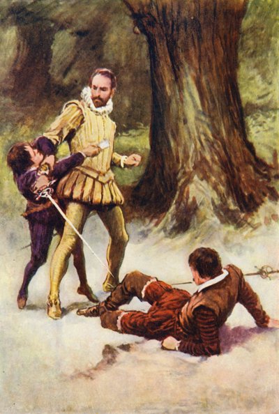 Illustration pour Kenilworth de Sir Walter Scott - Walter Grieve