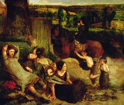 Les vagabonds irlandais, c.1853-54 - Walter Howell Deverell