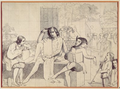La Nuit des rois, c.1850 - Walter Howell Deverell