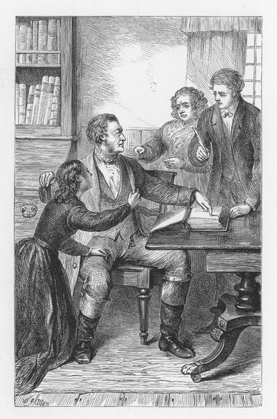 Scène de Le Moulin sur la Floss de George Eliot, vers 1880 - Walter James Allen