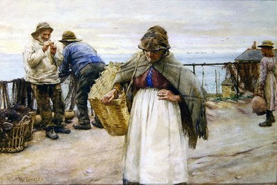 Rue principale de Newlyn - Walter Langley
