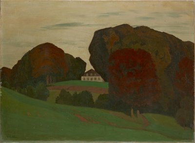 Paysage de parc danois avec villa - Walter Leistikow
