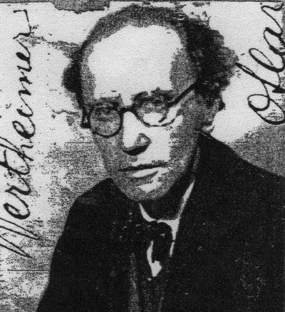 Oskar (Oscar) von Wertheimer, écrivain hongrois (b. Vienna 1892- d.1944) (photo b/w) - Walter Limot