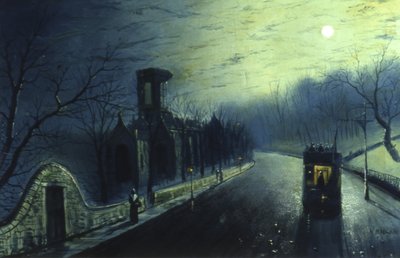 Abbaye de Kirkstall au Clair de Lune - Walter Linsley Meegan