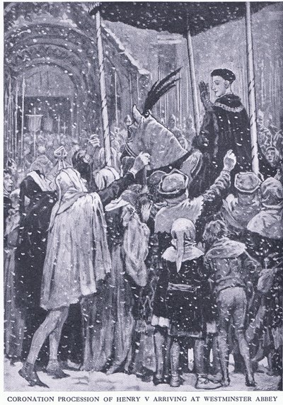 Procession du couronnement de Henri V arrivant à l