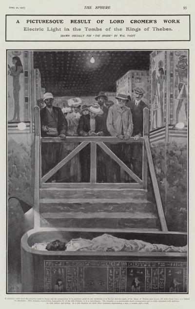 Lumière électrique dans les tombes des rois de Thèbes - Walter Paget