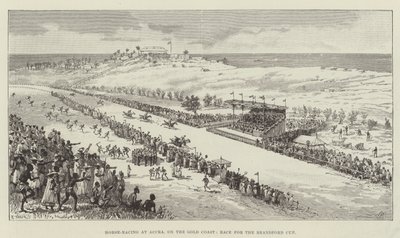 Course de chevaux à Accra, sur la Côte de l