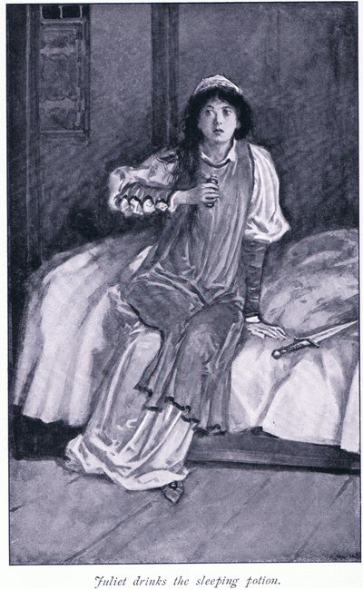 Juliette boit la potion de sommeil - Walter Paget