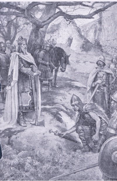 Sur ce champ est née la nation anglaise, illustration de Mon Magazine - Walter Paget