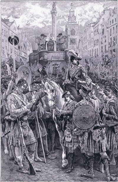 Proclamation du Vieux Prétendant comme roi Jacques VIII à la croix d