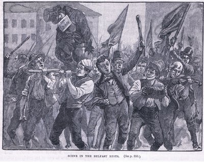 Scène des émeutes de Belfast 1864 AD - Walter Paget