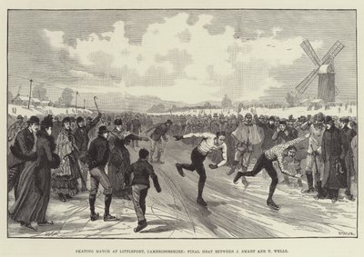 Match de patinage à Littleport, Cambridgeshire, finale entre J Smart et T Wells - Walter Paget