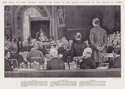 Le procès du comte Russell devant ses pairs dans la galerie royale de la Chambre des lords, Westminster - Walter Paget