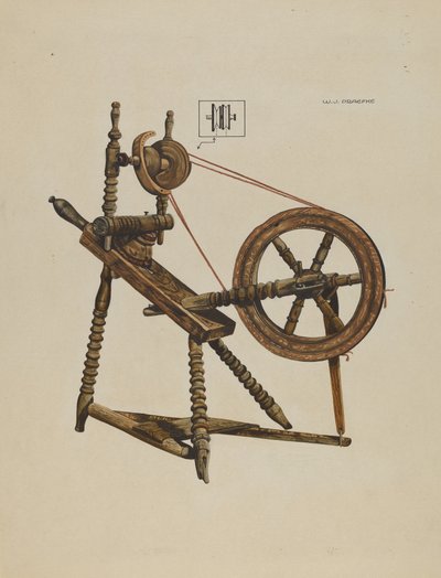 Roue à filer jouet - Walter Praefke