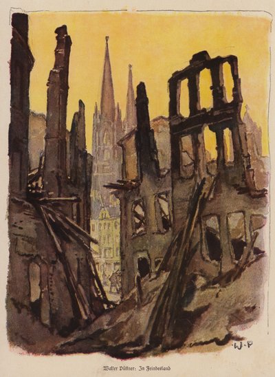 Ville en ruines, Première Guerre mondiale - Walter Puttner