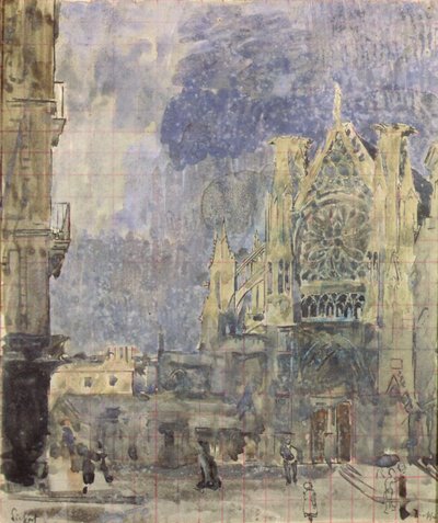 Façade St. Jacques, Dieppe, vers 1899 - Walter Richard Sickert