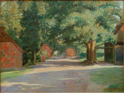 Rue de village estivale - Walter Rosam