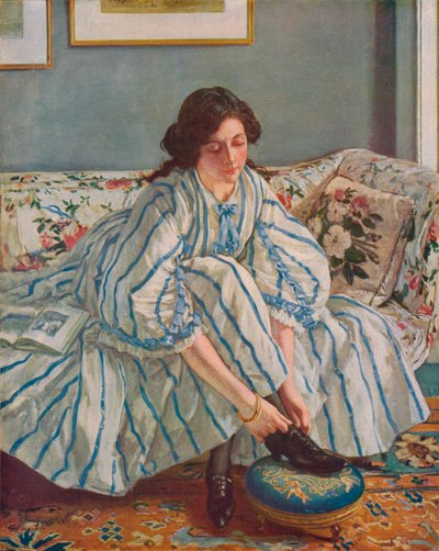 Nouant sa chaussure, c1900 - Walter Russell