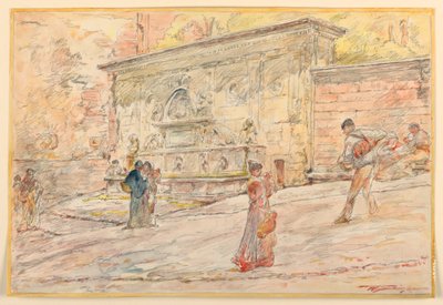 Une grande fontaine - Walter Shirlaw