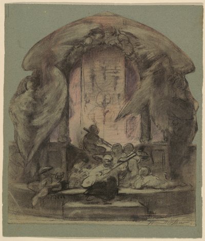 Conception pour une décoration murale peinte - Walter Shirlaw