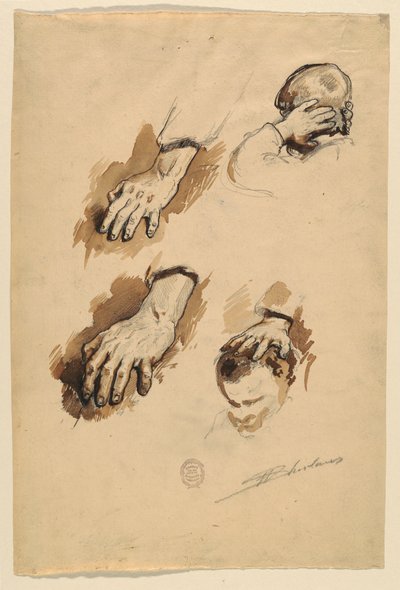 Études de mains - Walter Shirlaw