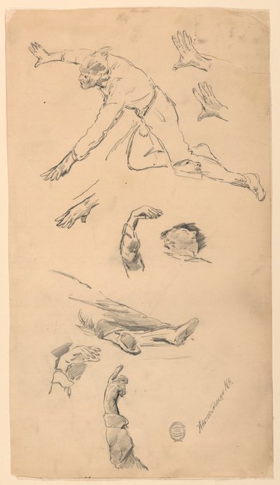 Études de mains et de figures - Walter Shirlaw