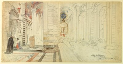 Étude pour aquarelle, cathédrale de Sienne - Walter Shirlaw