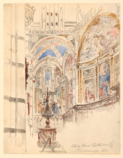 Étude de la cathédrale de Sienne - Walter Shirlaw