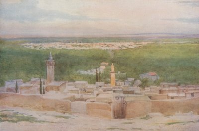 Damas depuis Salahiyeh : coucher de soleil sur la ville - Walter Spencer Stanhope Tyrwhitt