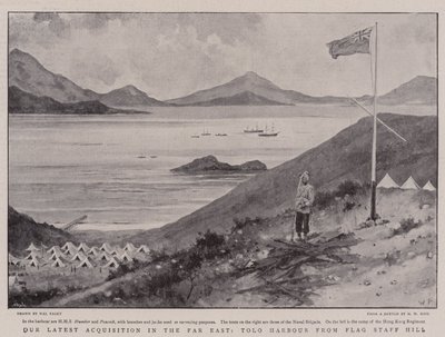 Notre dernière acquisition en Extrême-Orient, le port de Tolo depuis Flag Staff Hill - Walter Stanley Paget