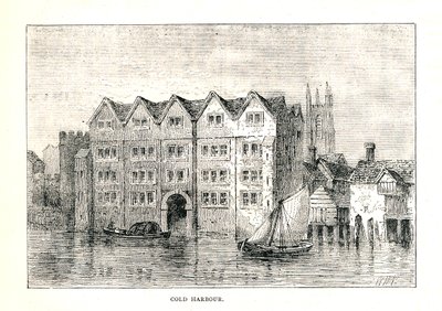 Cold Harbour. Maison médiévale North Bank of Thames au-dessus de London Bridge, 1894 - Walter Thornbury