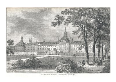 Ancien hôpital de Bethlem. Moorfields vers 1750, 1878 - Walter Thornbury